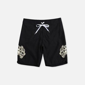 Darcport Bushido Drop (Sold out) WOLVES OHANA STAGE SHORTS IN BLACK/BLACK